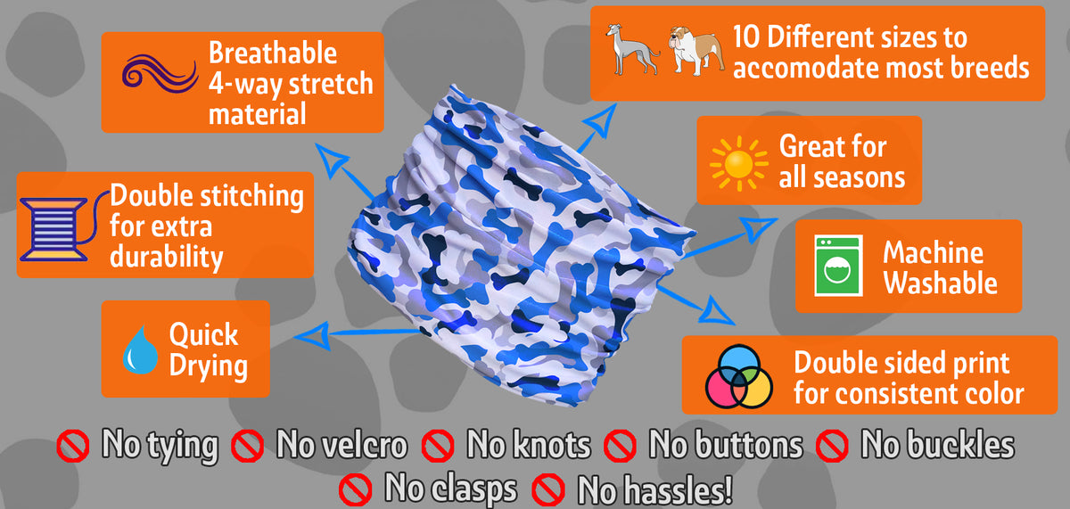 a chart showing why pup scruffs are better than dog bandanas