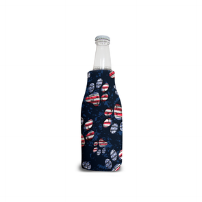 Bottle Koozie W/Zipper Patriotic Pup