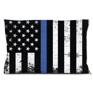 thin blue line dog bed