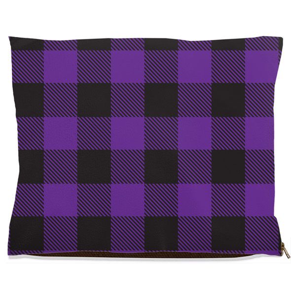 buffalo plaid purple dog bed