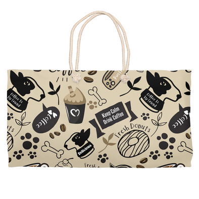 coffee lover weekender tote