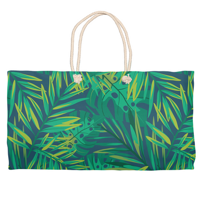 tropical weekender tote