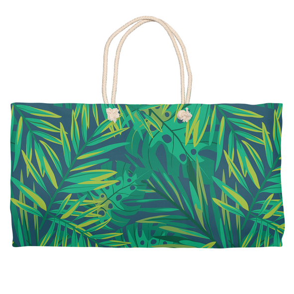 tropical weekender tote