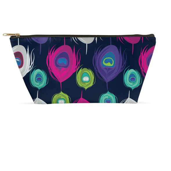 peacock makeup bag