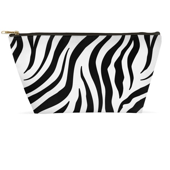 zebra print makeup bag