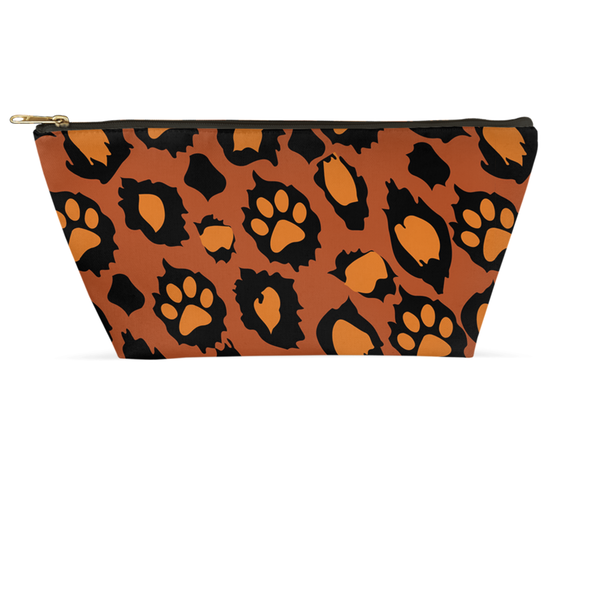 leopard skin makeup bag