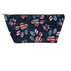 american flag dog makeup bag