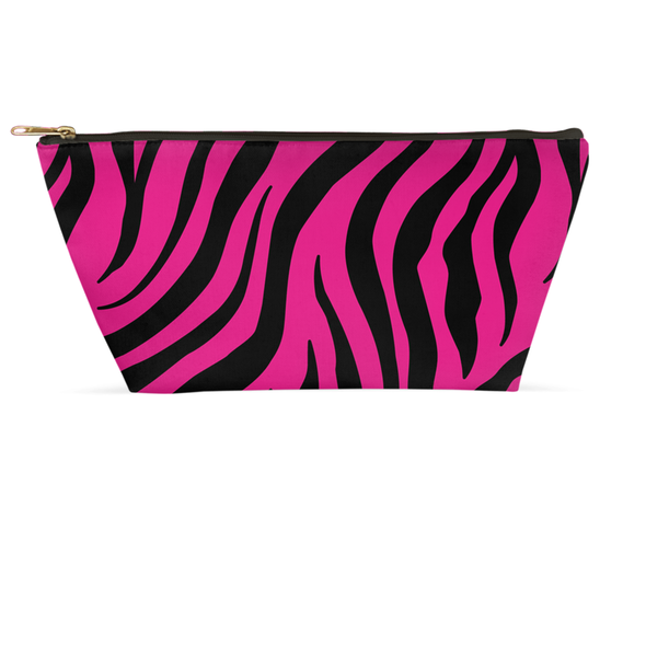 pink zebra makeup bag