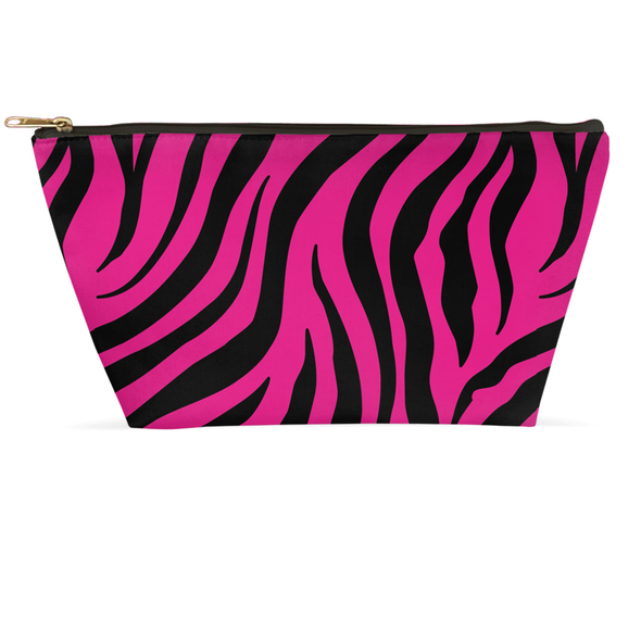 pink zebra makeup bag