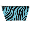 blue zebra makeup bag