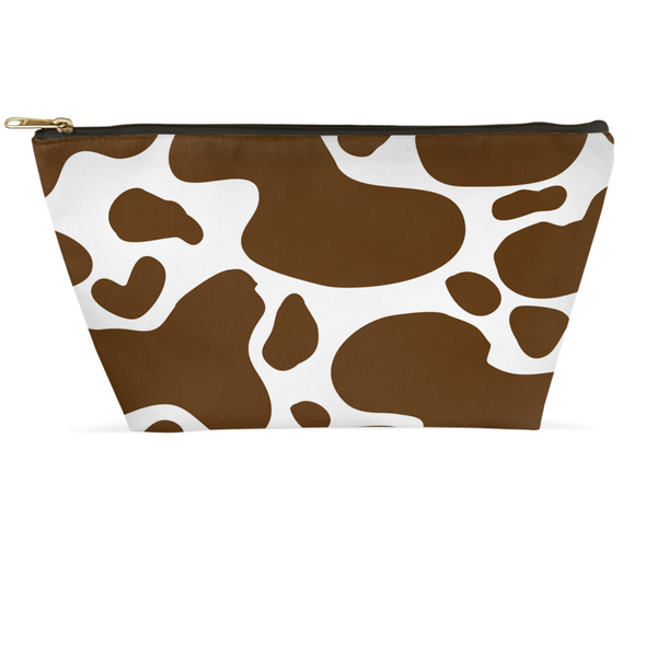 cow hide makeup bag