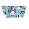 yoga dog makeup bag