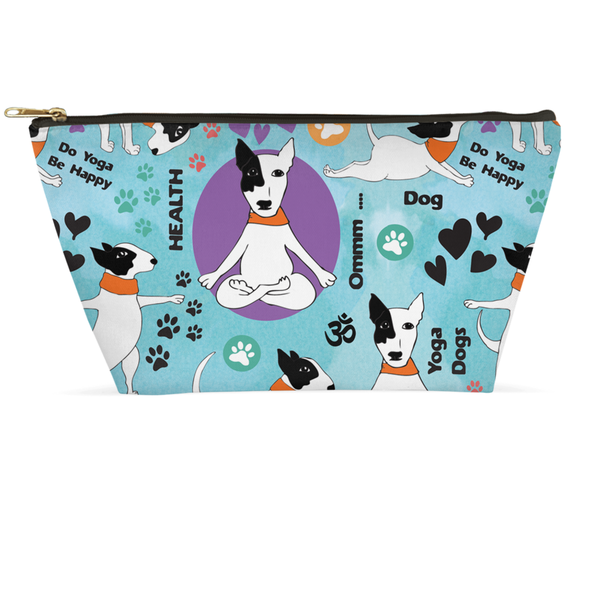 yoga dog makeup bag