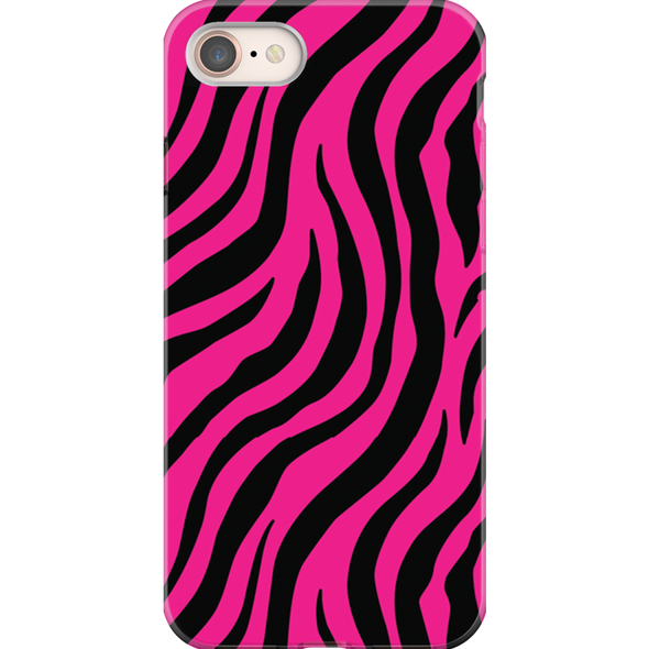 pink zebra print cell phone case