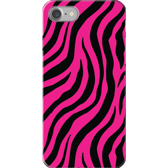 pink zebra print cell phone case
