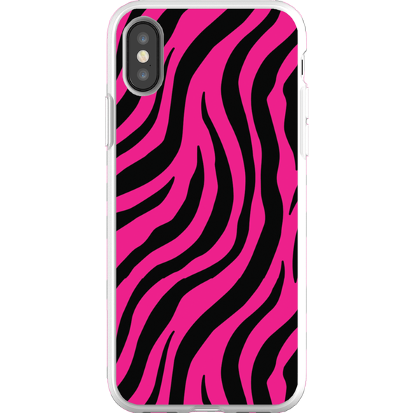 pink zebra print cell phone case