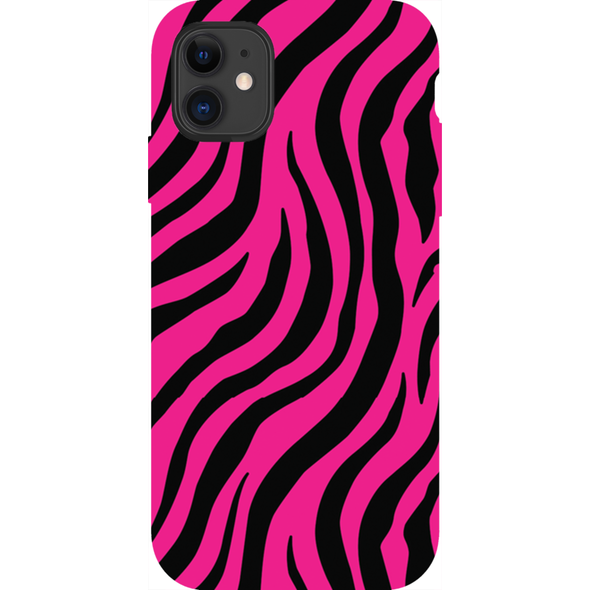 pink zebra print cell phone case