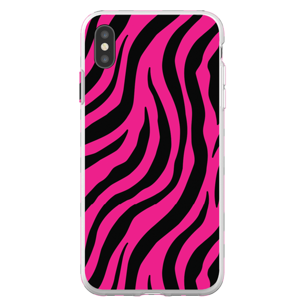 pink zebra print cell phone case