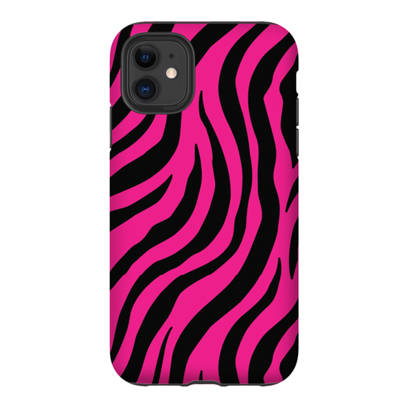 pink zebra print cell phone case