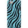 blue zebra print cell phone case