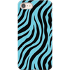 blue zebra print cell phone case