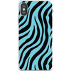 blue zebra print cell phone case