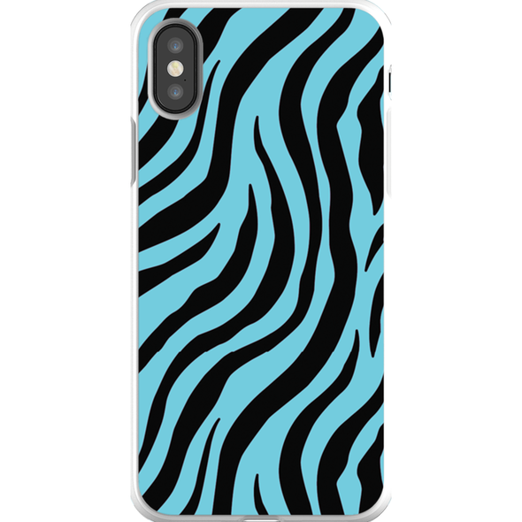 blue zebra print cell phone case