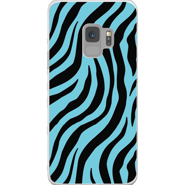 blue zebra print cell phone case