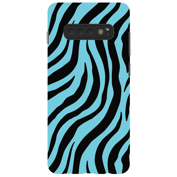 blue zebra print cell phone case