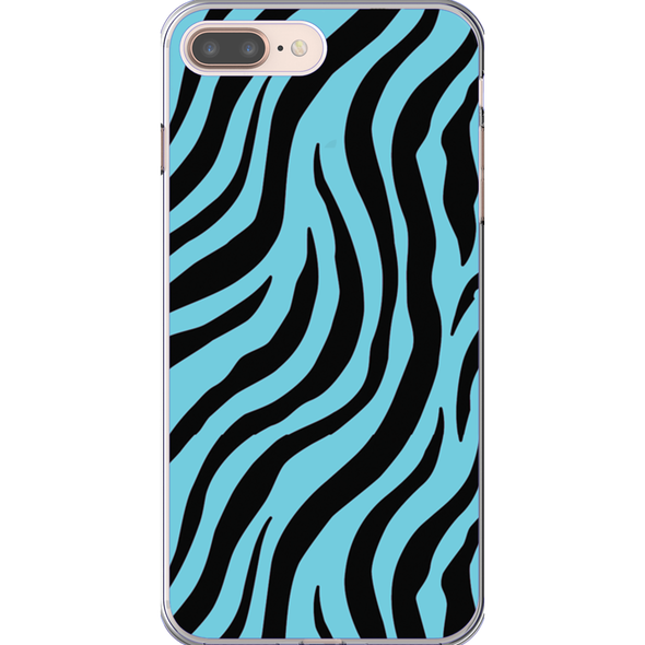 blue zebra print cell phone case