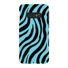blue zebra print cell phone case