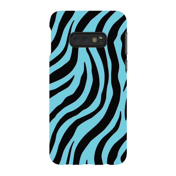 blue zebra print cell phone case