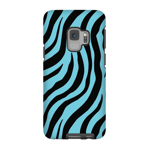 blue zebra print cell phone case