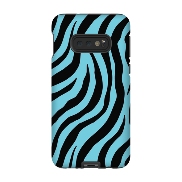 blue zebra print cell phone case
