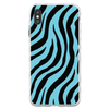 blue zebra print cell phone case