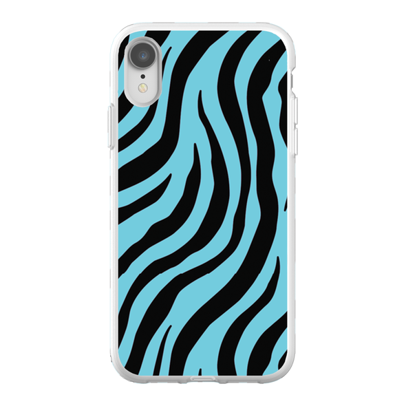 blue zebra print cell phone case