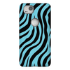 blue zebra print cell phone case