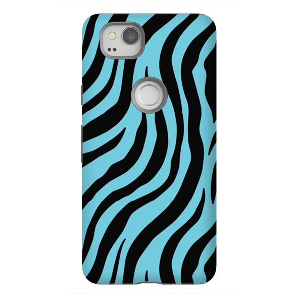 blue zebra print cell phone case