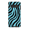 blue zebra print cell phone case