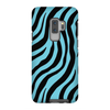 blue zebra print cell phone case