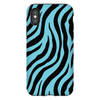 blue zebra print cell phone case
