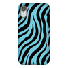 blue zebra print cell phone case