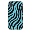 blue zebra print cell phone case
