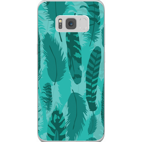 feather pattern cell phone case