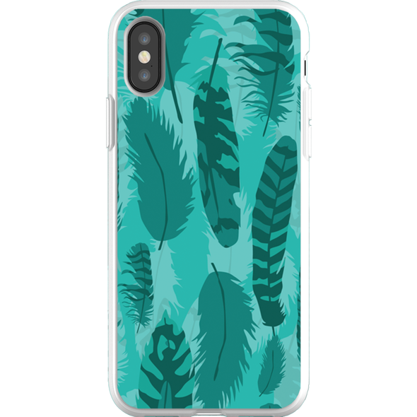 feather pattern cell phone case