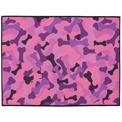 pink camo dog mat