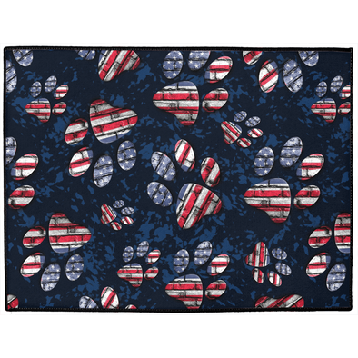 patriotic american flag dog mat
