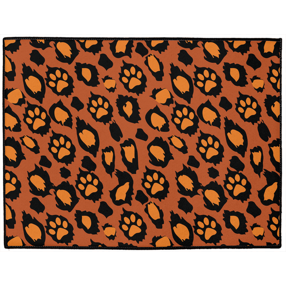leopard print dog mat