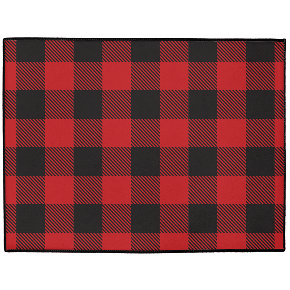buffalo plaid dog mat