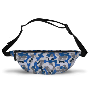 blue camo bones fanny pack